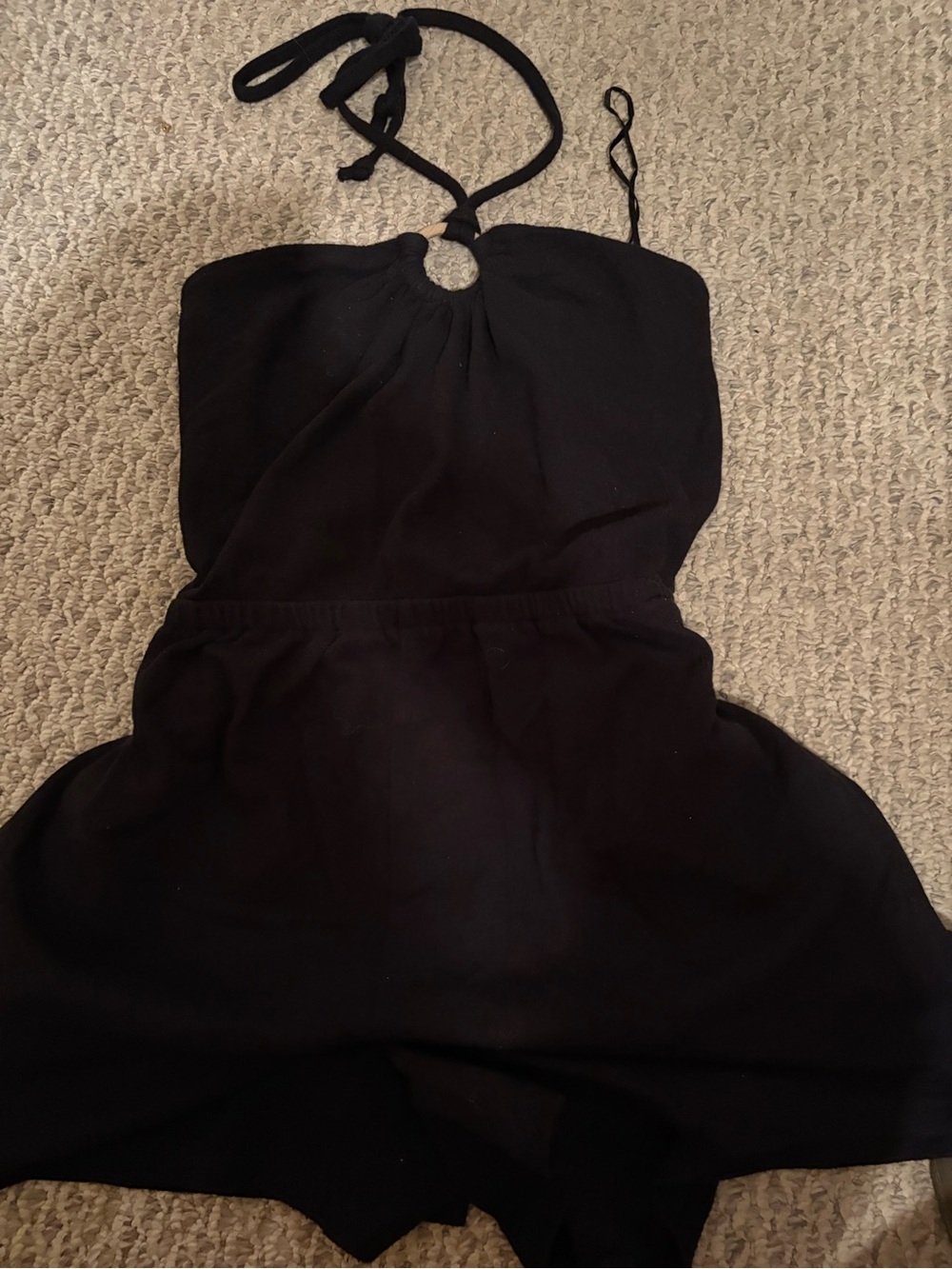 Black Halter Romper